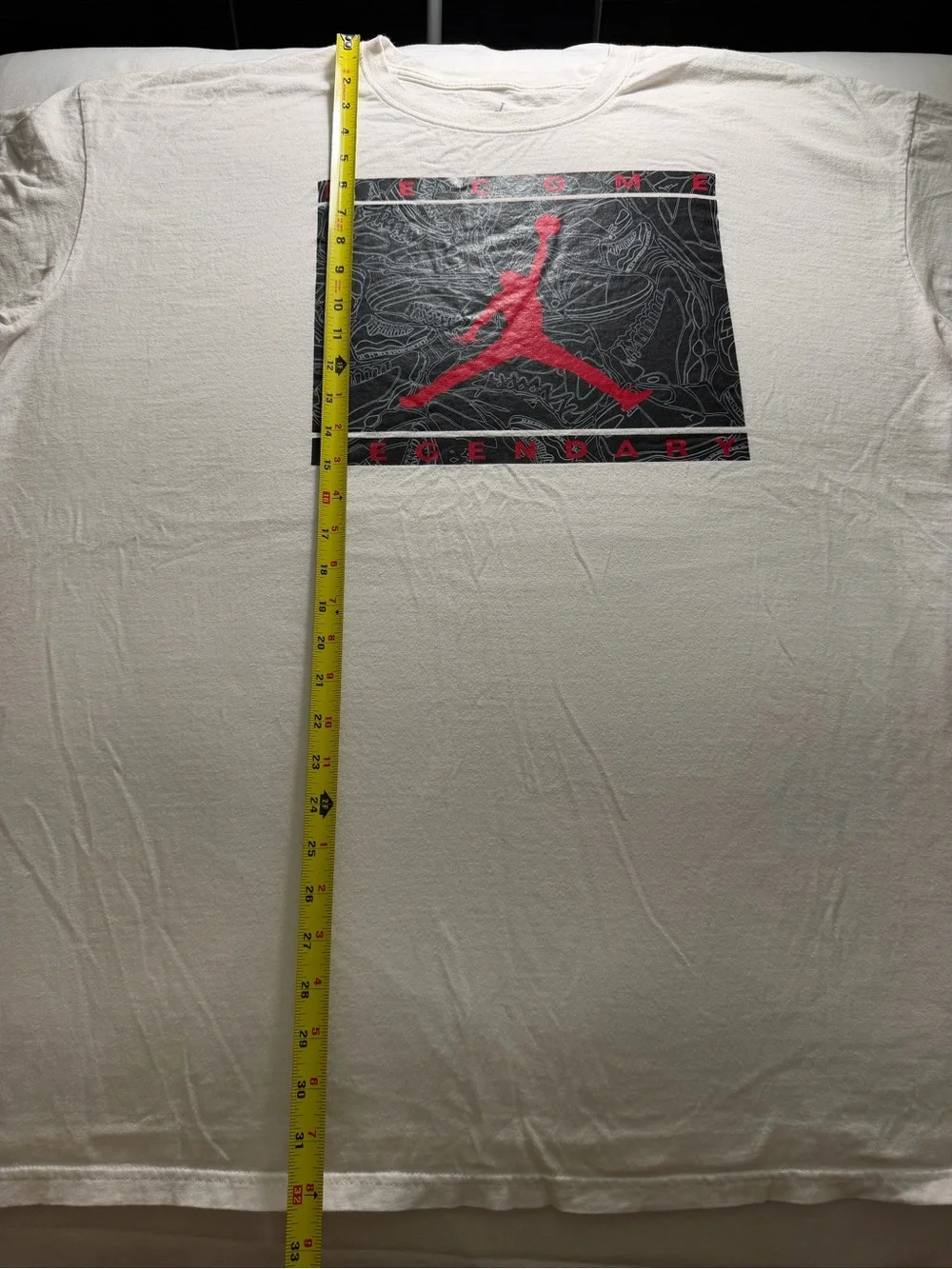 Jordan Men’s White T-Shirt with Red and Black Jumpman Graphic